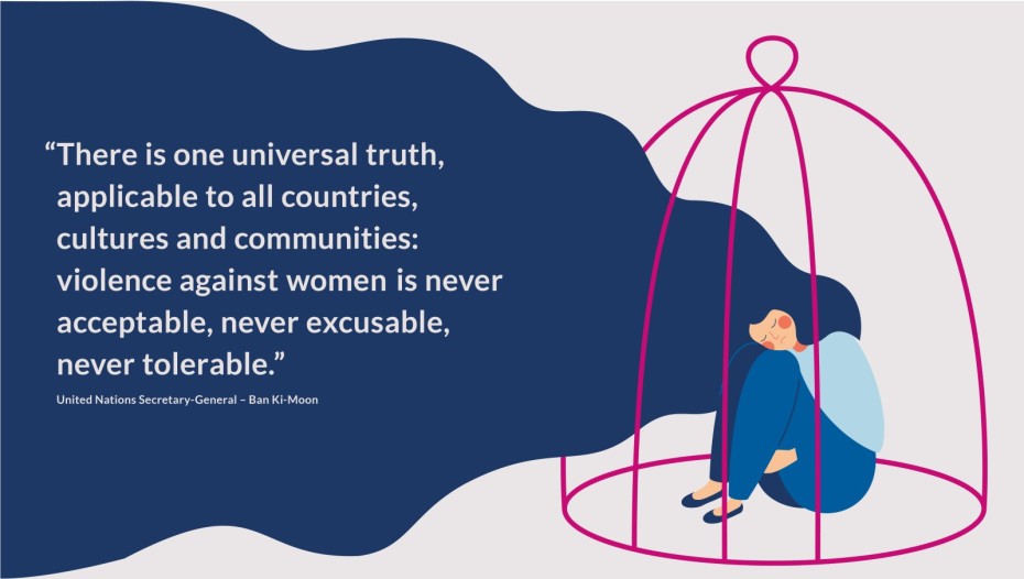 There is one universal truth, applicable to all countries, cultures and communities: violence against women is never acceptable, never excusable, never tolerable. United Nations Secretary-General – Ban Ki-Moon